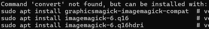 Use convert by installing imagemagick