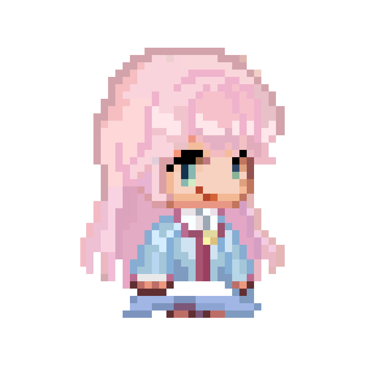Pink-haired pixel art character