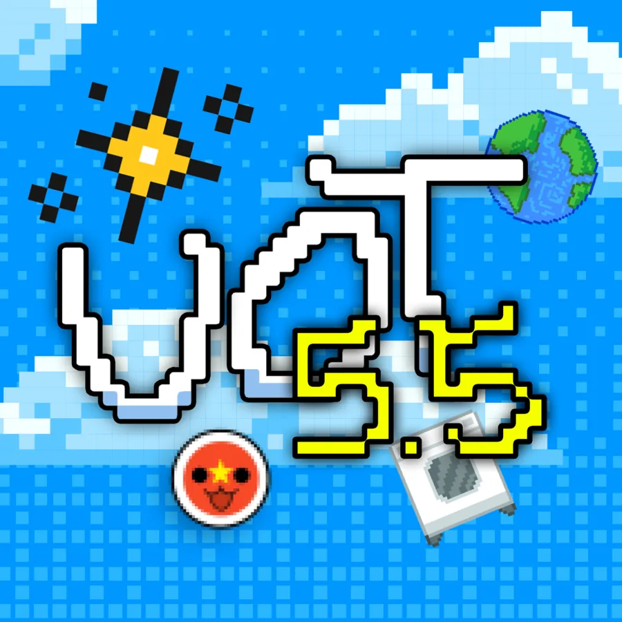 Blue pixel art VOT5.5 server icon